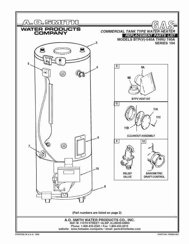 A O  Smith Water Heater BTP(V)-740A-page_pdf